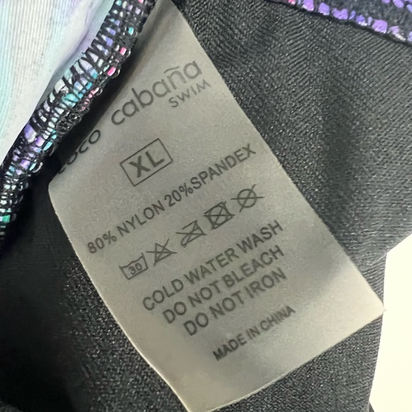 Tropical Print One-Piece Rashguard Swimsuit - Picture 9 of 10